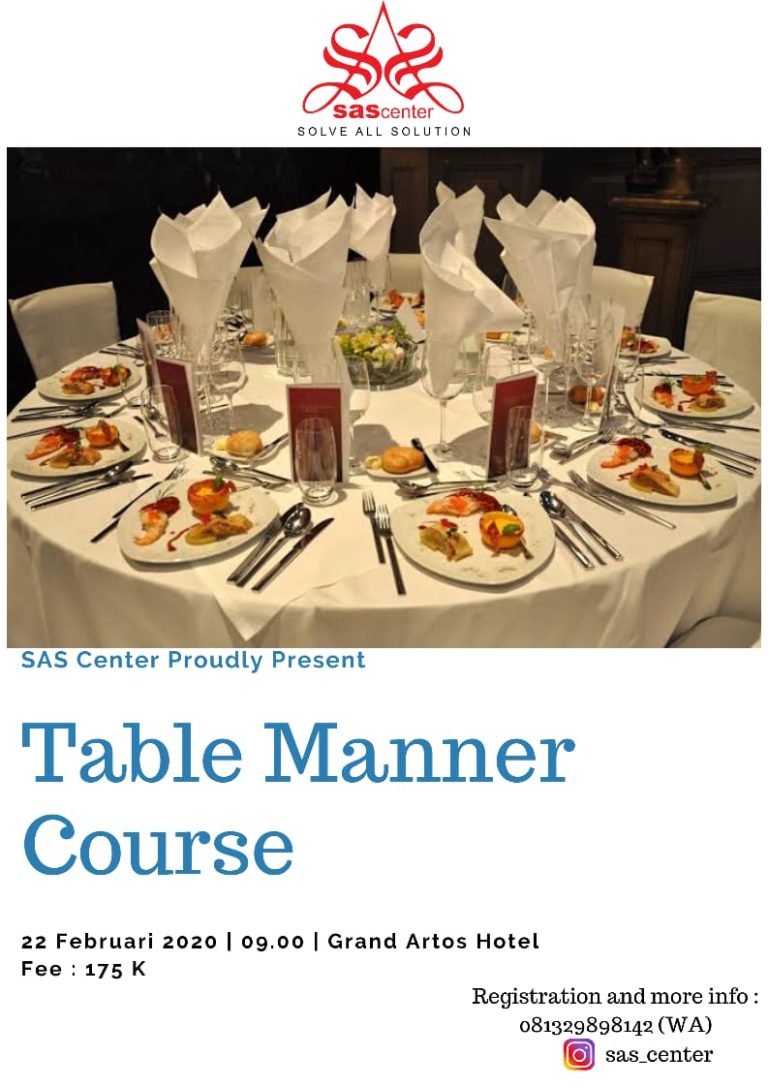 Table Manner Course By SAS Center SAS Center Magelang